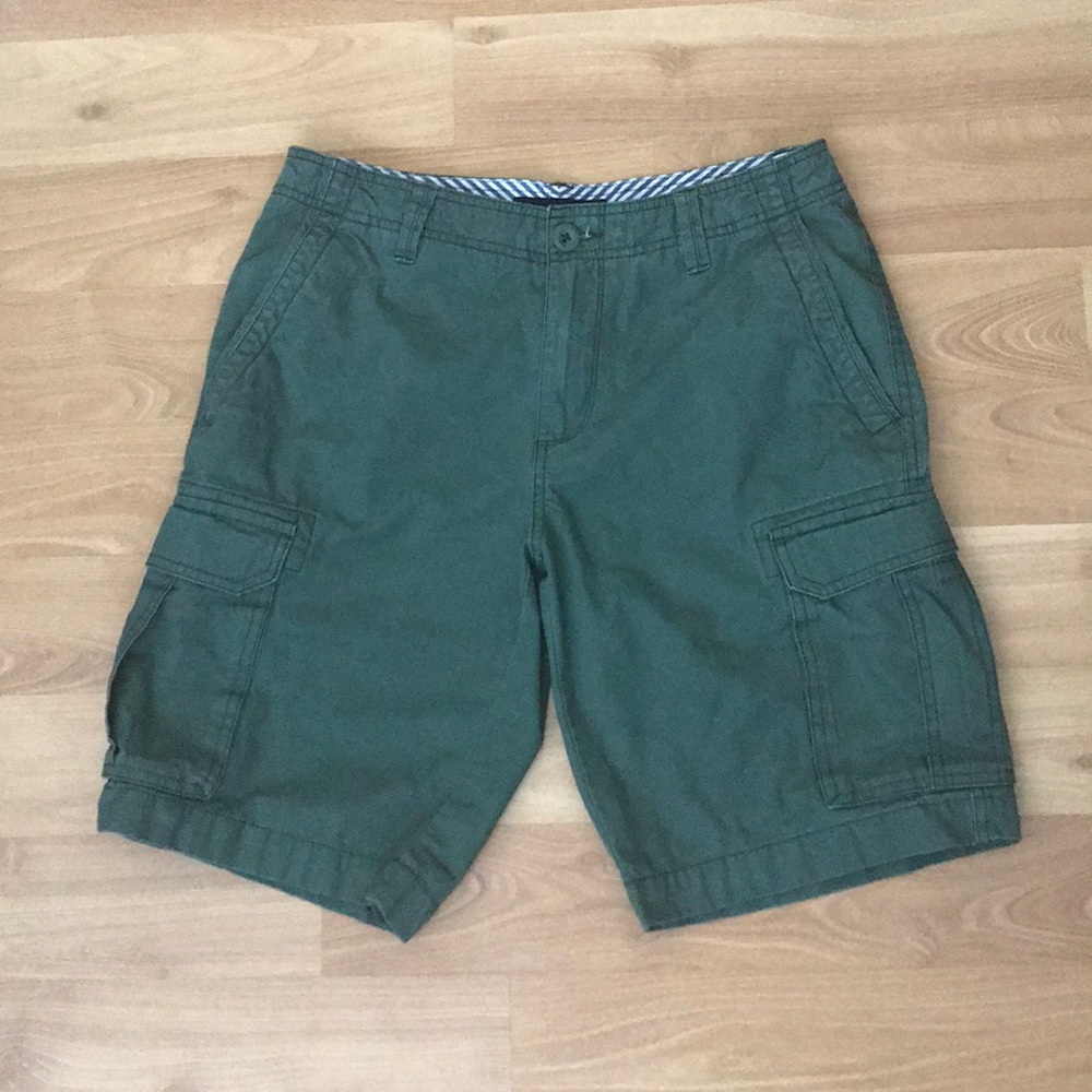 Hunter Green Tommy Hilfiger Flat Front Shorts